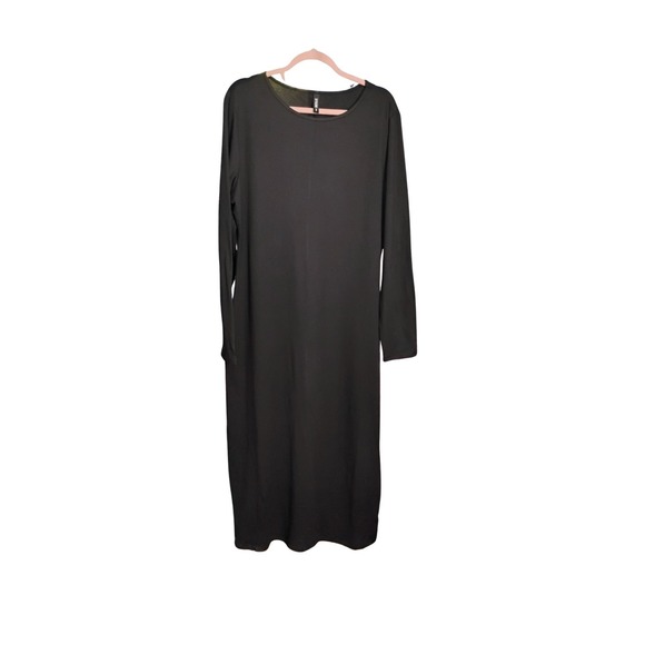 Stylewe Black Ribbed Midi Dress | 2XL Plus Size | Long Sleeve | NWOT - Picture 1 of 6